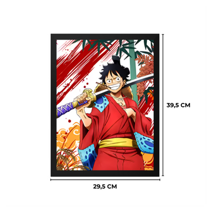 Póster 3D Lenticular One Piece - Luffy, Zoro, Sanji